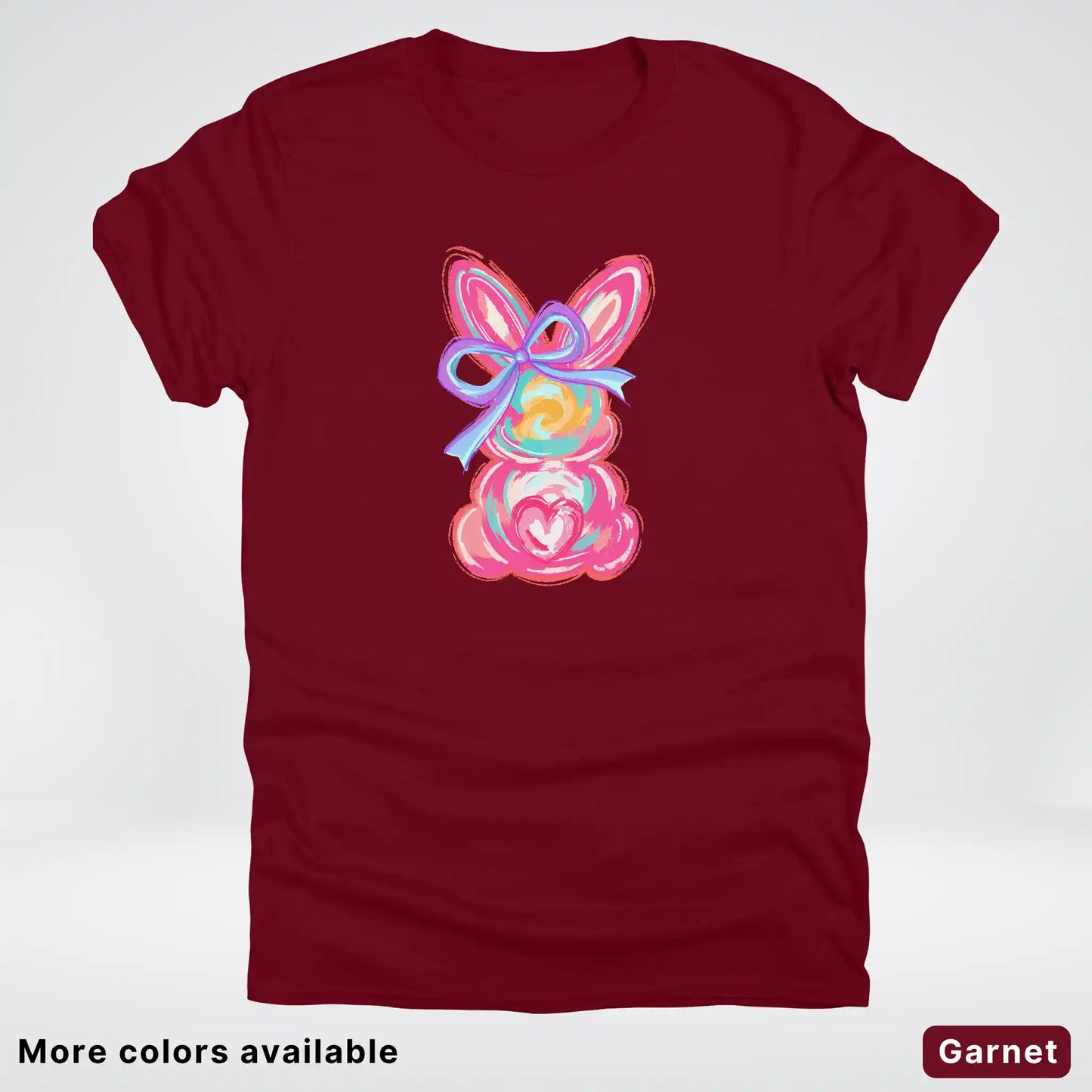 Coquette Easter Bunny – Pastel Bow Bunny Spring Graphic - T-Shirt