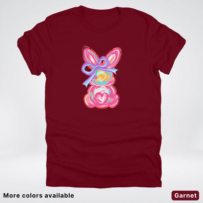 Coquette Easter Bunny – Pastel Bow Bunny Spring Graphic - T-Shirt