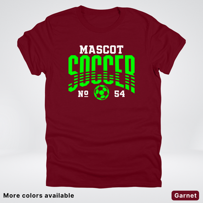 Custom Mascot & Number – Green Design 08 - Soccer T-Shirt