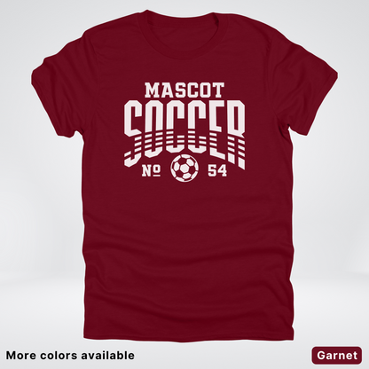 Custom Mascot & Number – White Design 12 - Soccer T-Shirt