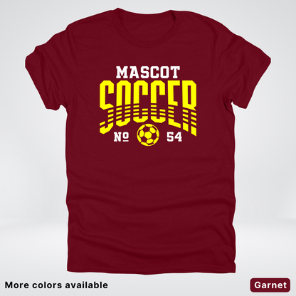 Custom Mascot & Number – Yellow Design 06 - Soccer T-Shirt