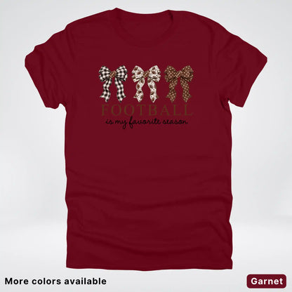 Football Is My Favorite Season – Game Day Bow T-Shirt