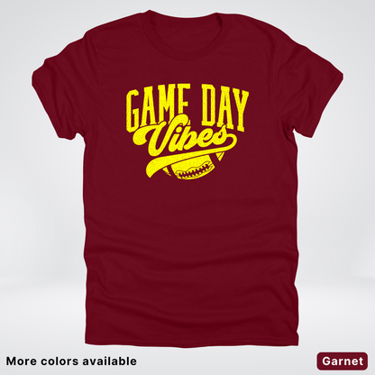 Game Day Vibes - Yellow Design - Football T-Shirt