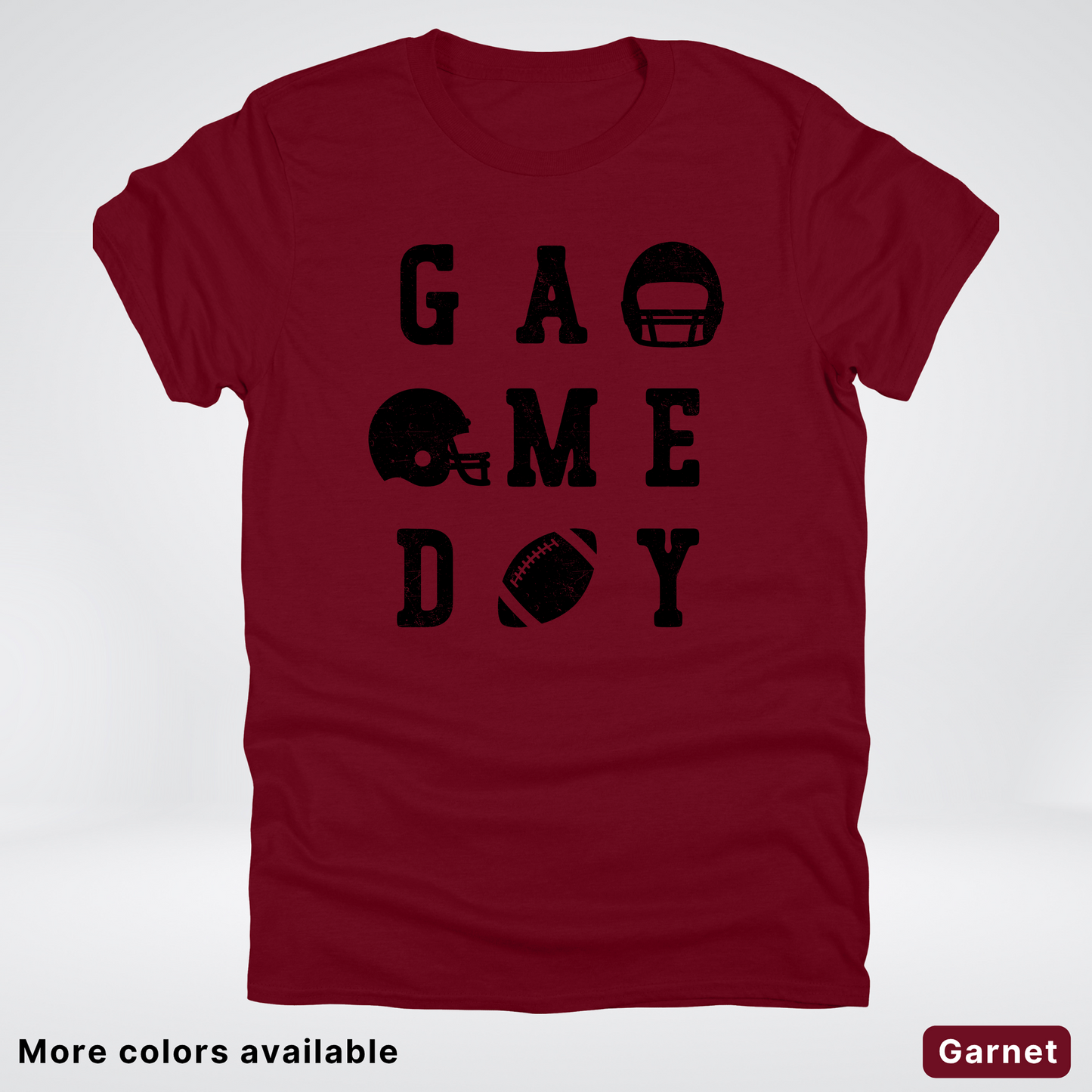Game Day Football 3 x 3 - Black Design - T-Shirt