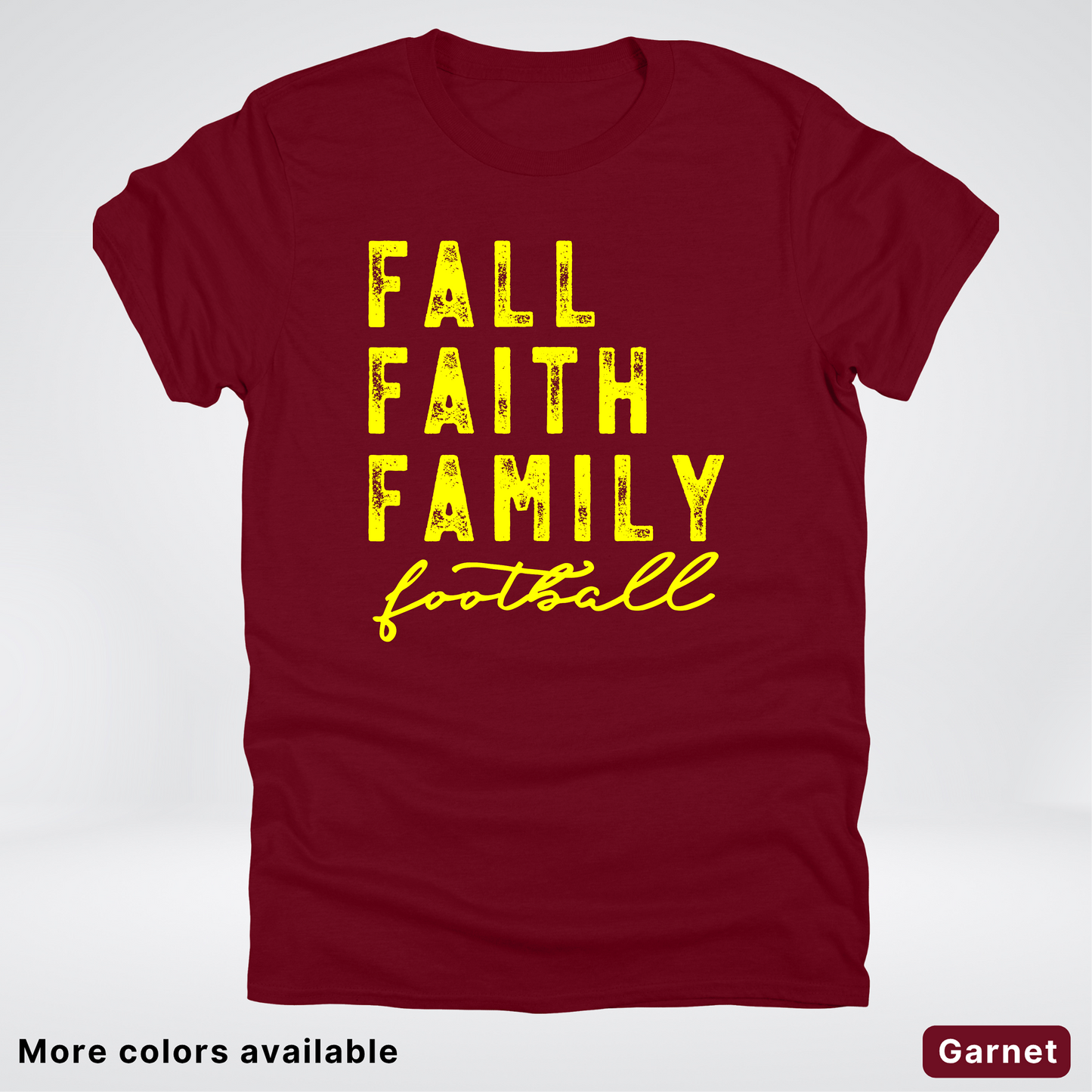 Fall Faith Family – Yellow Design - Football - T-Shirt