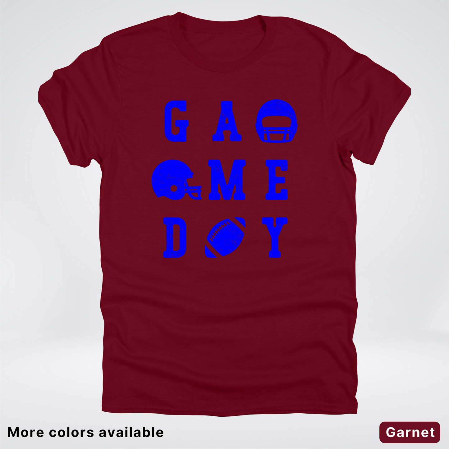 Game Day Football 3 x 3 - Blue Design - T-Shirt