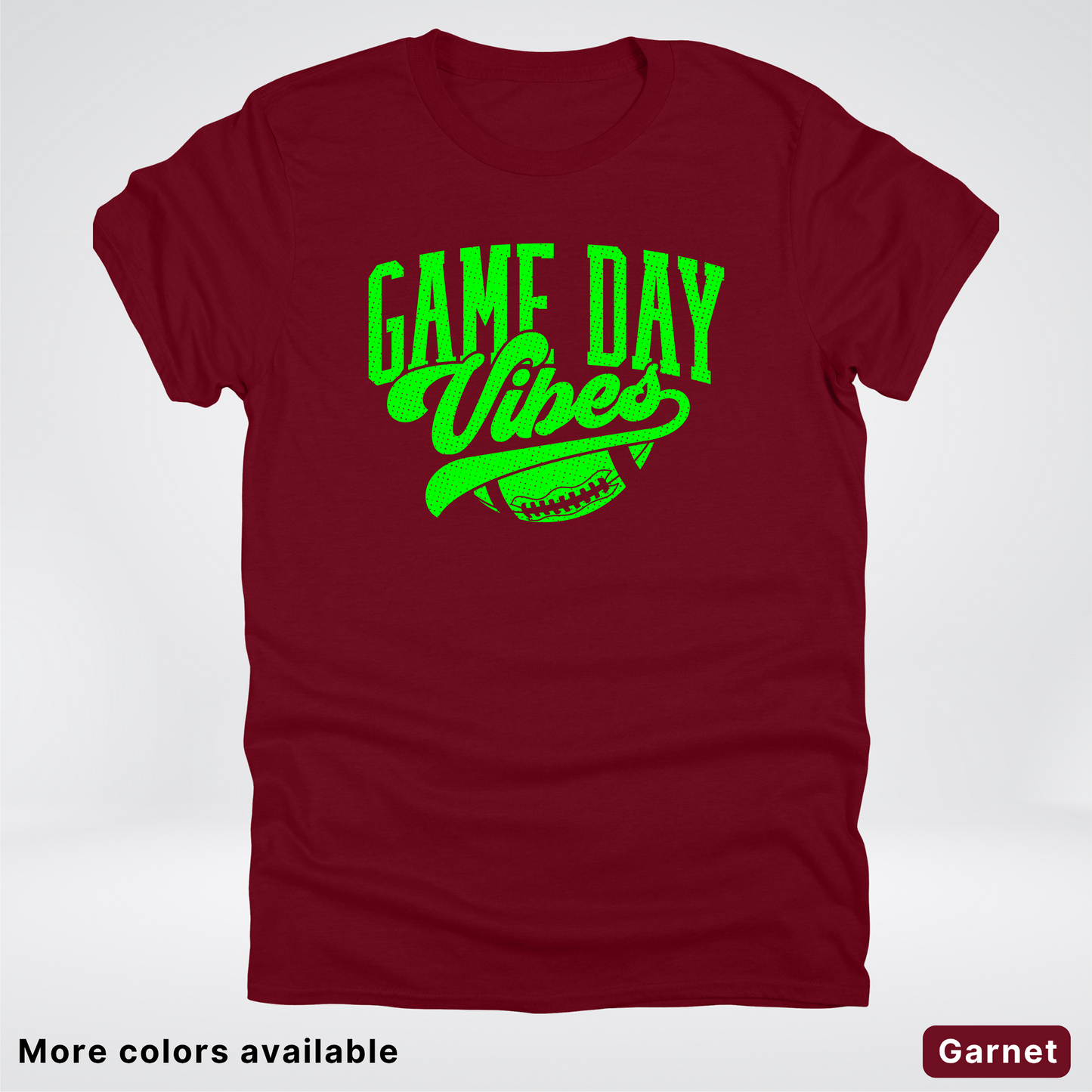Game Day Vibes - Green Design - Football - T-Shirt