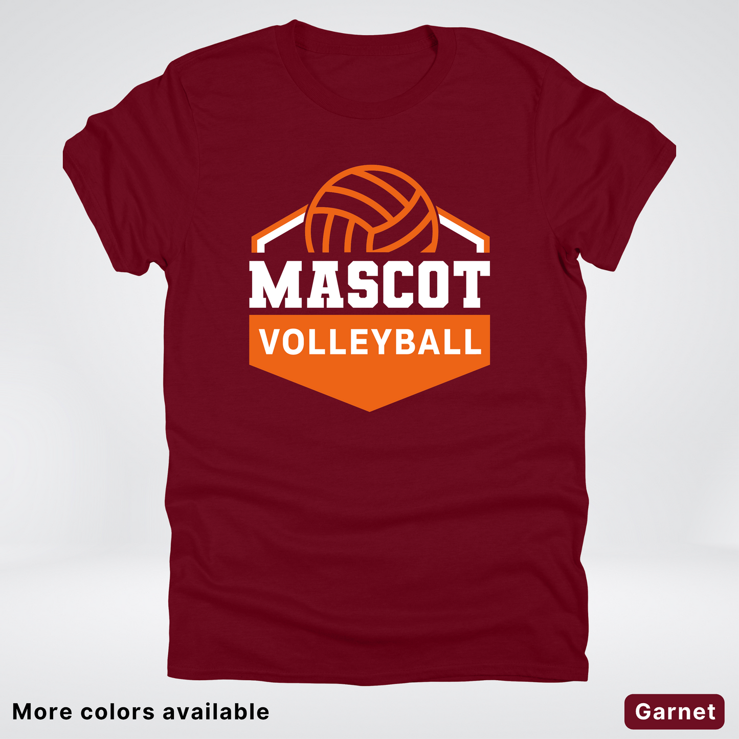 Custom Mascot - Orange - Volleyball Design 70 - T-Shirt