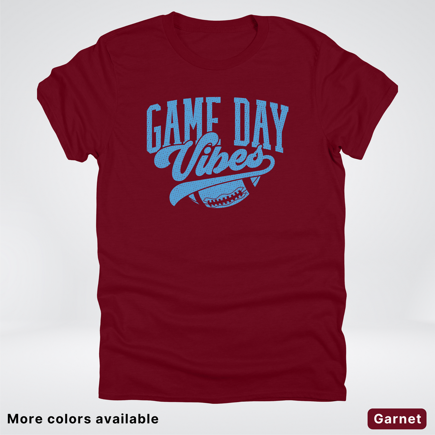Game Day Vibes – Light Blue Design - Football - T-Shirt