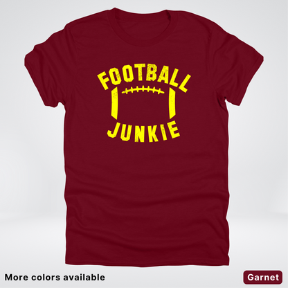 Football Junkie – Yellow Design - T-Shirt