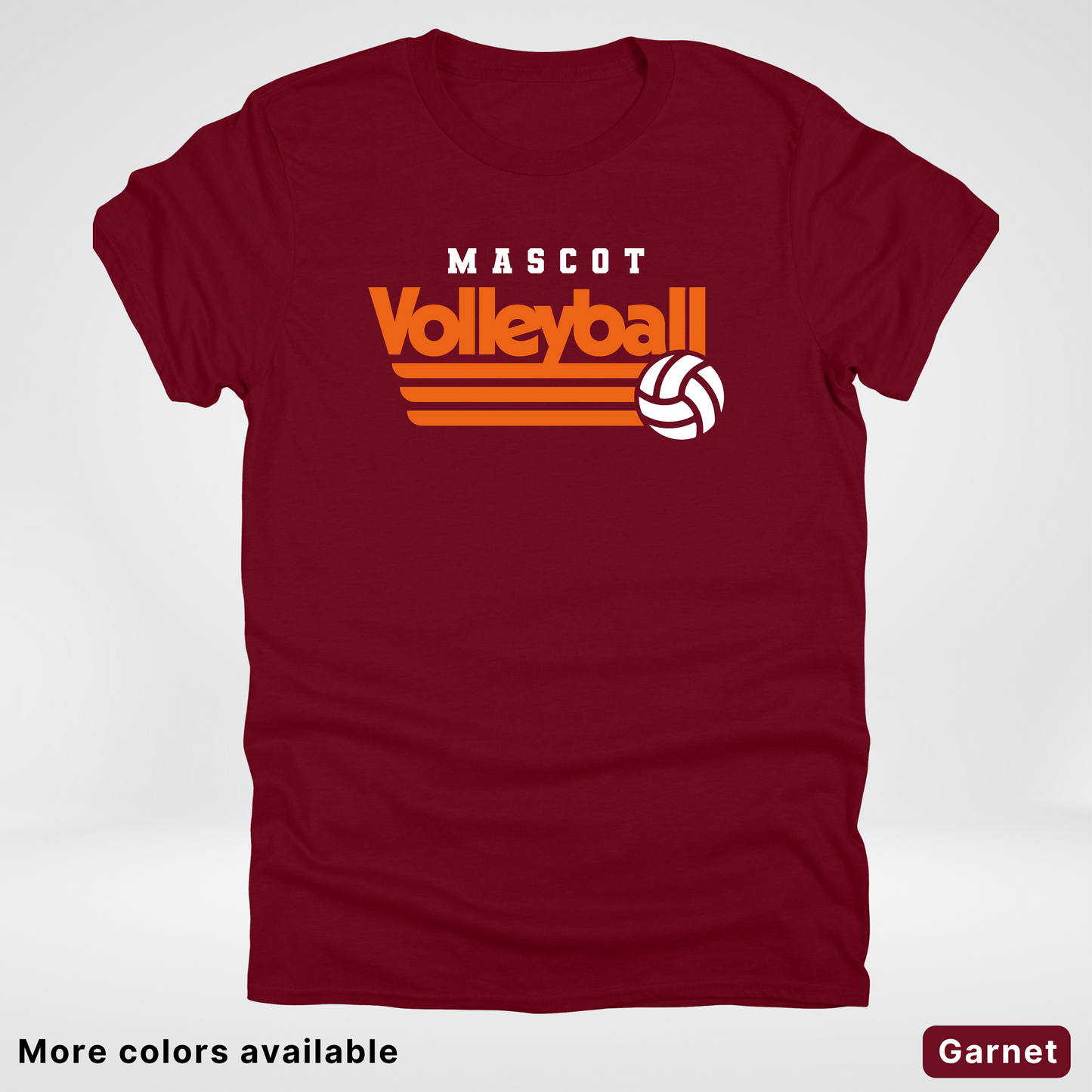 Custom Mascot - Orange - Volleyball Design 59 - T-Shirt