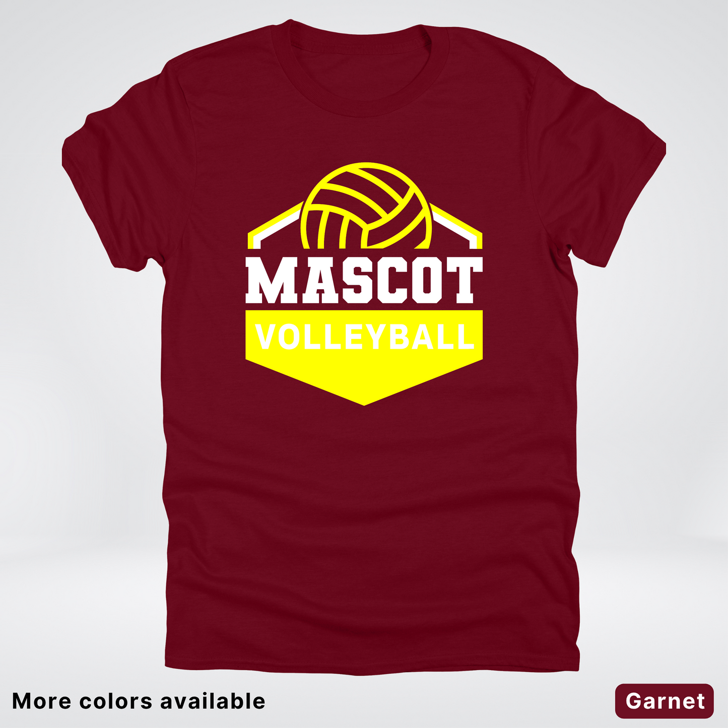 Custom Mascot - Yellow - Volleyball Design 66 - T-Shirt
