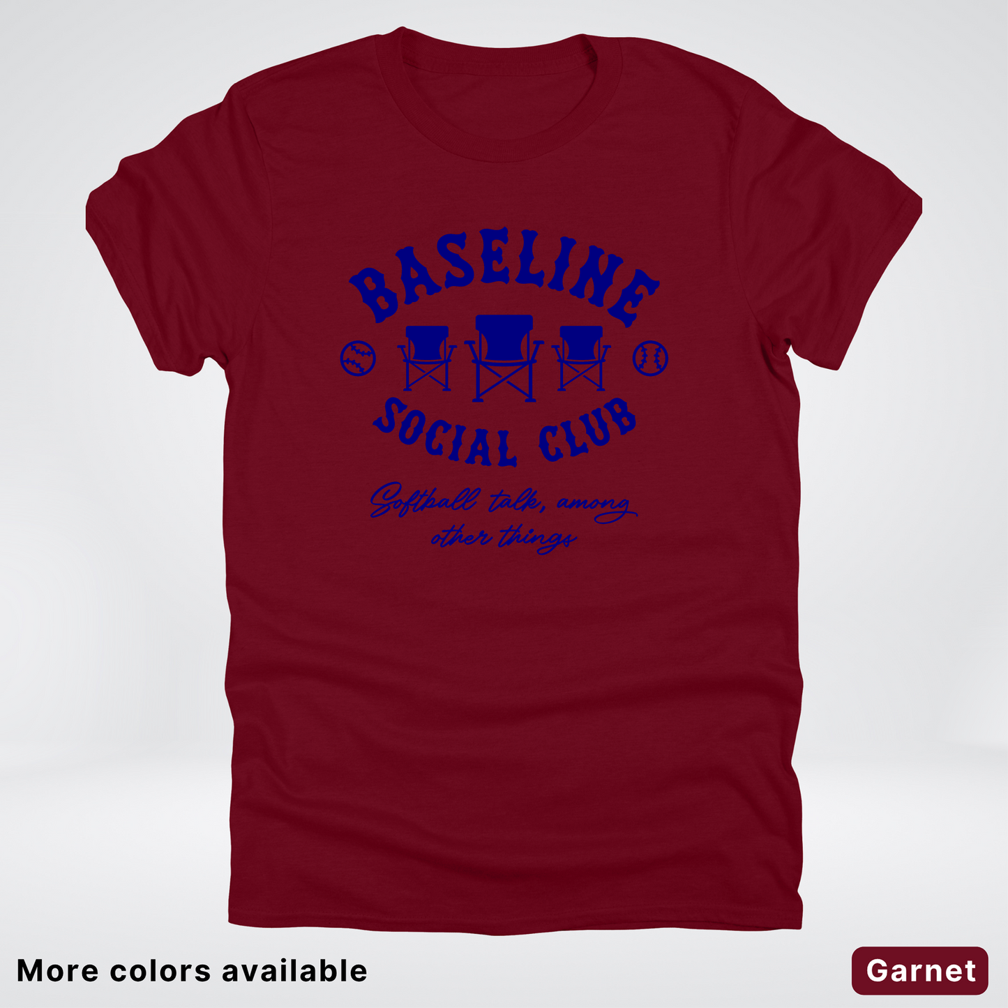 Baseline Social Club Softball – Navy Design - T-Shirt