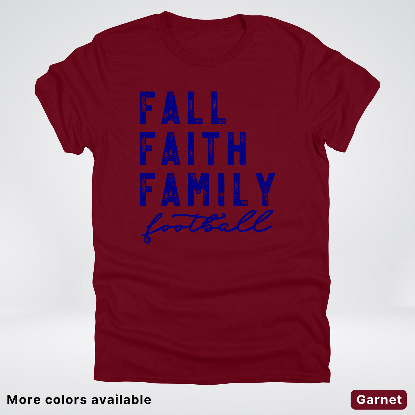Fall Faith Family – Navy Design - Football - T-Shirt