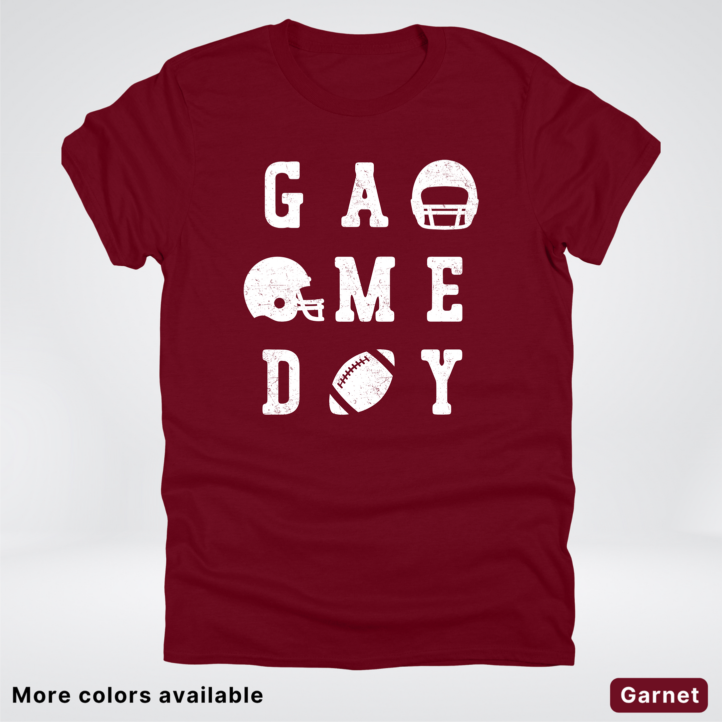 Game Day Football 3 x 3  – White Design  – T-Shirt