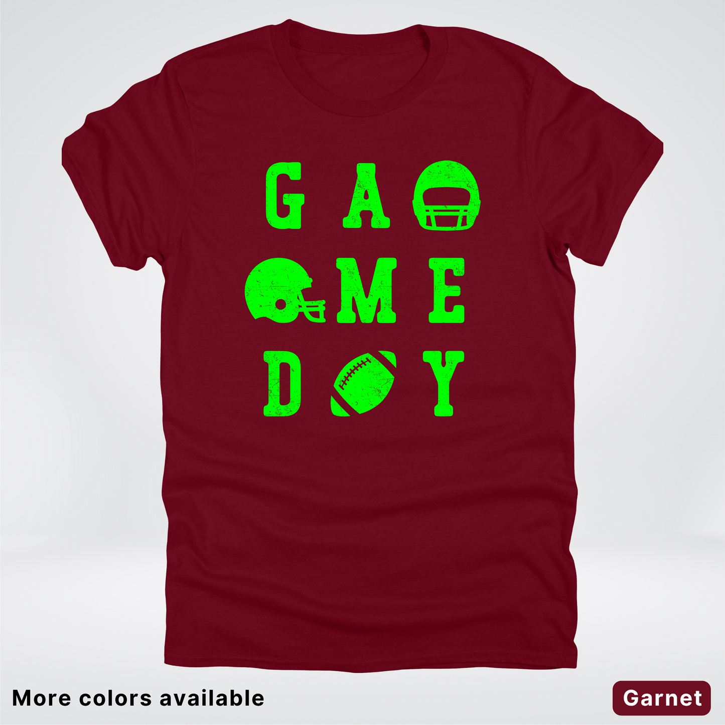 Game Day Football 3 x 3 - Green Design - T-Shirt
