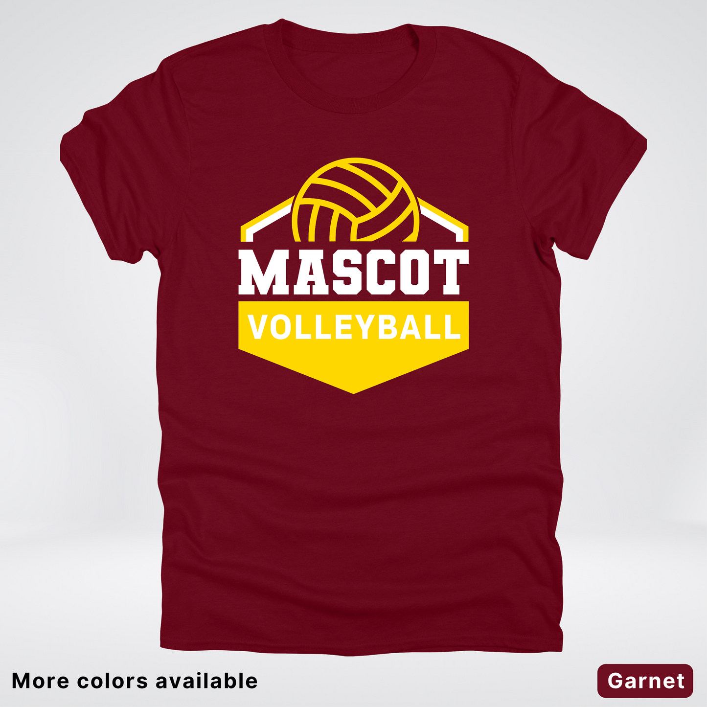 Custom Mascot - Gold - Volleyball Design 64 - T-Shirt