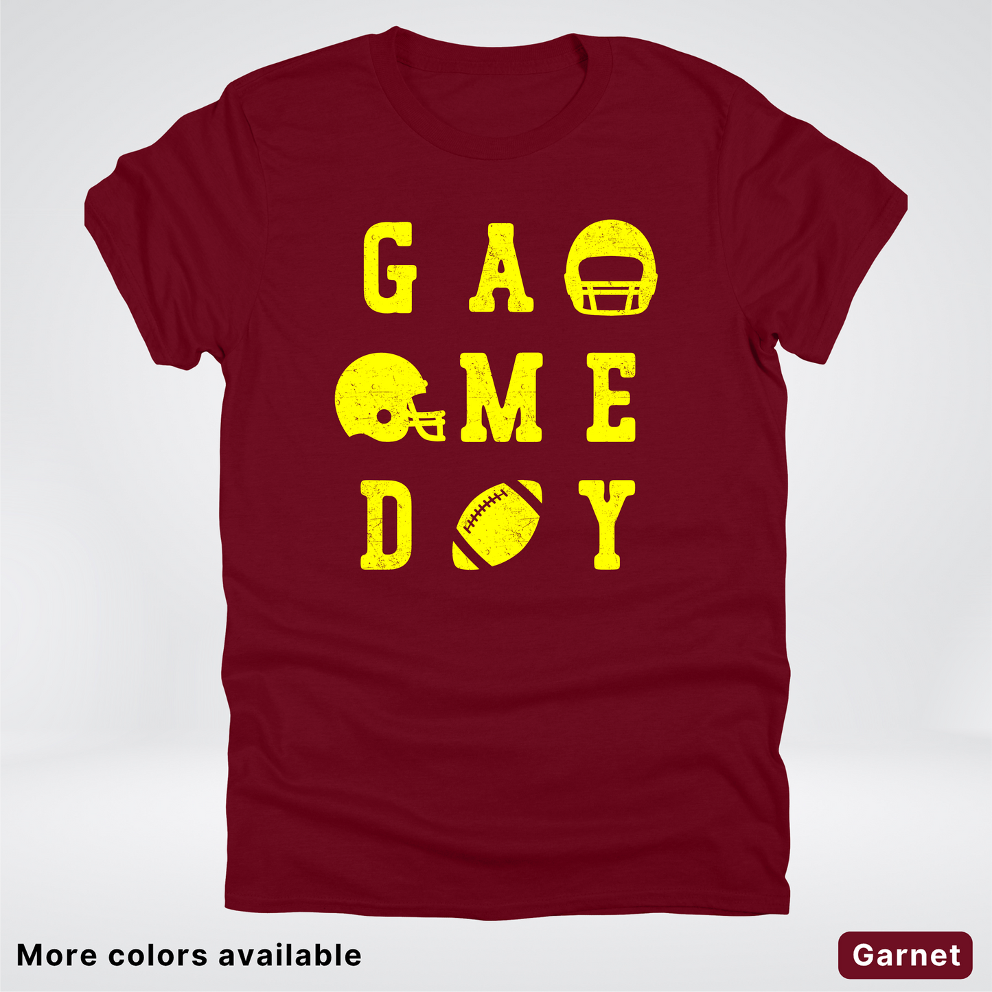 Game Day Football 3 x 3 - Yellow Design - T-Shirt
