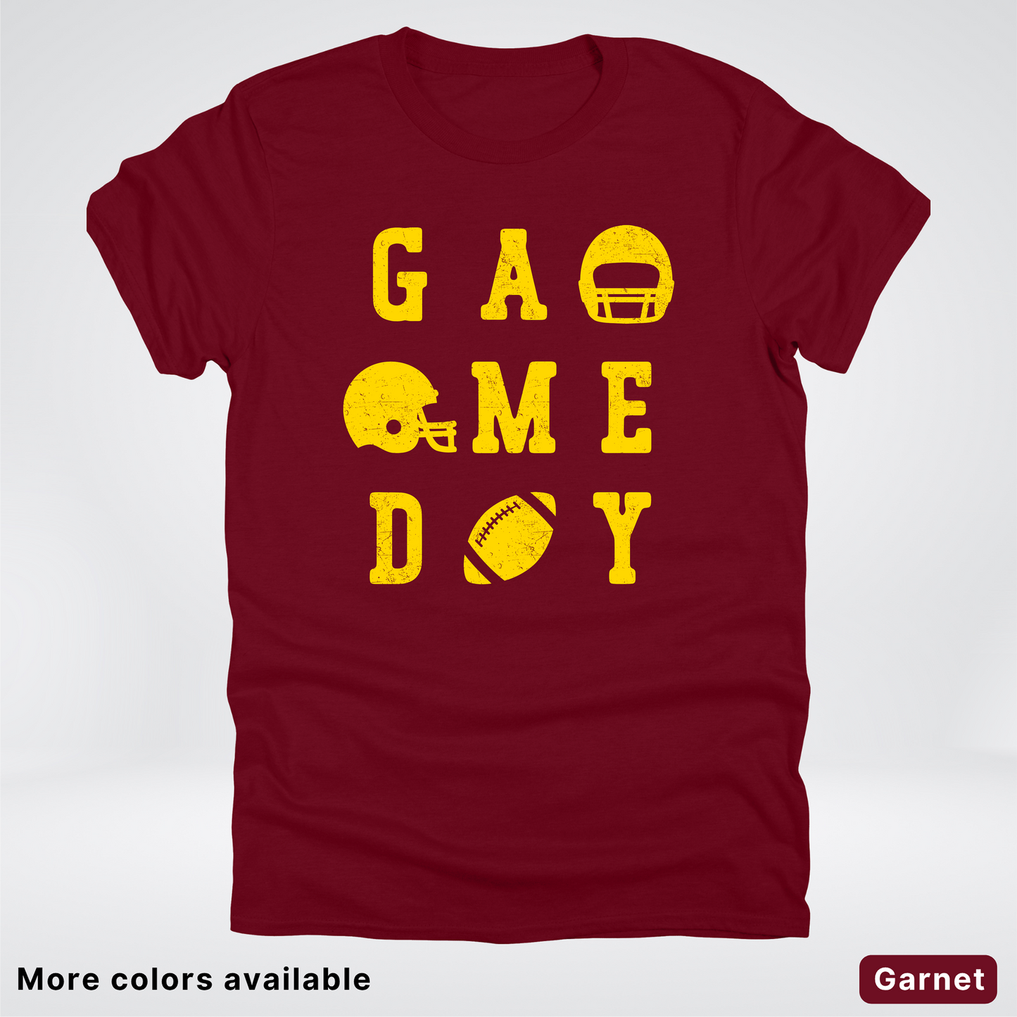 Game Day Football 3 x 3 - Gold Design - T-Shirt