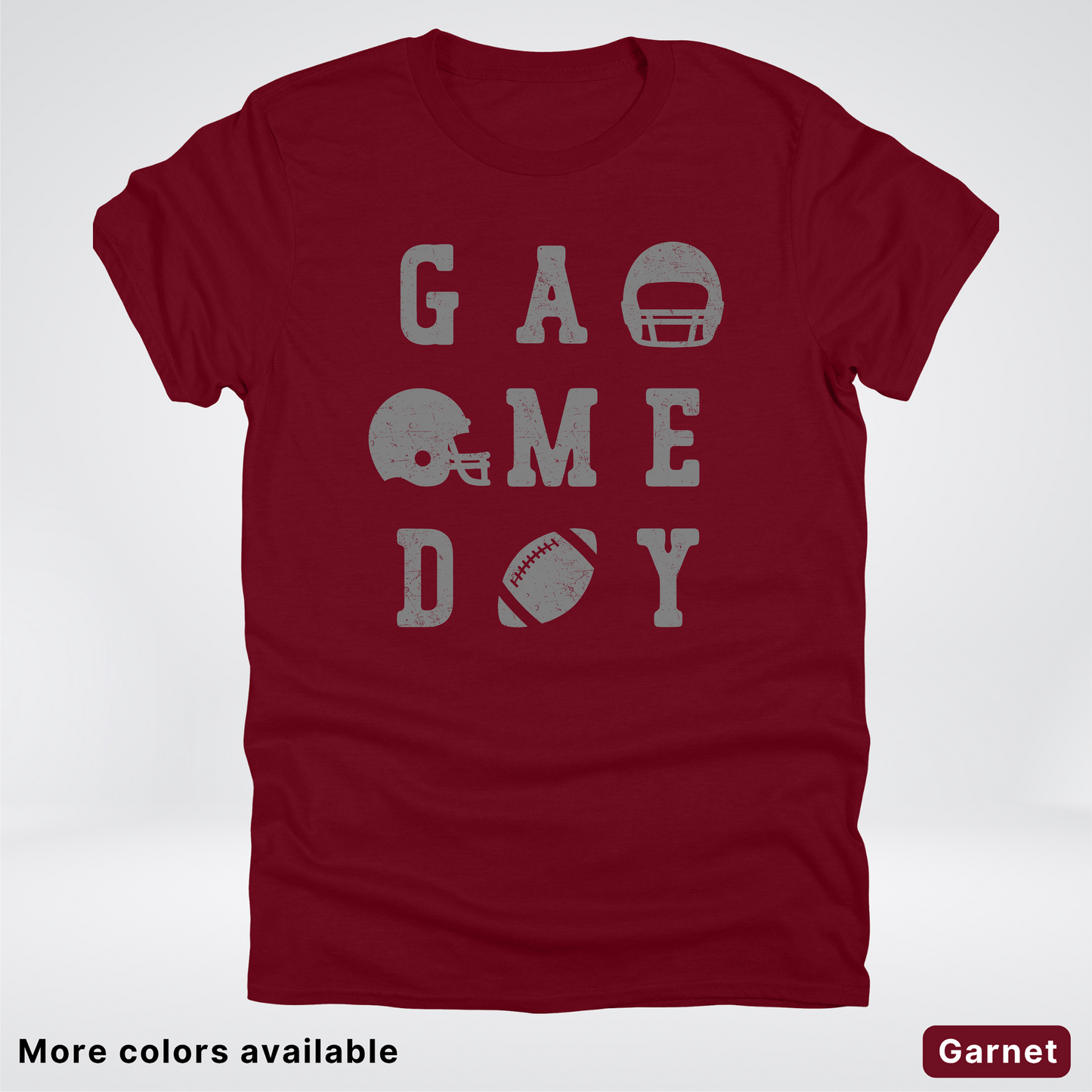 Game Day Football 3 x 3 - Gray Design  - T-Shirt