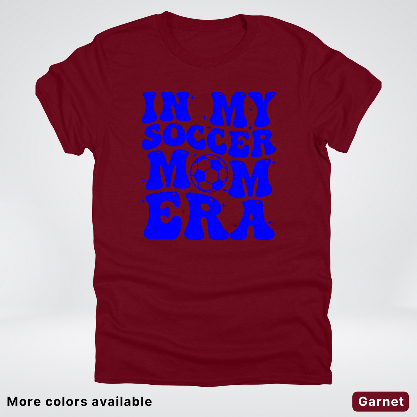 In My Soccer Mom Era – Blue Design - T-Shirt