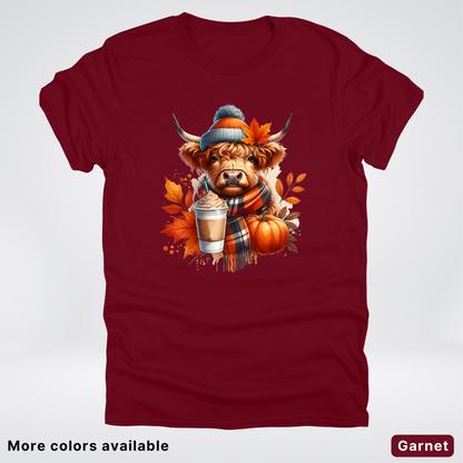 Fall Cow Cold Brew Coffee Pumpkin - T-Shirt