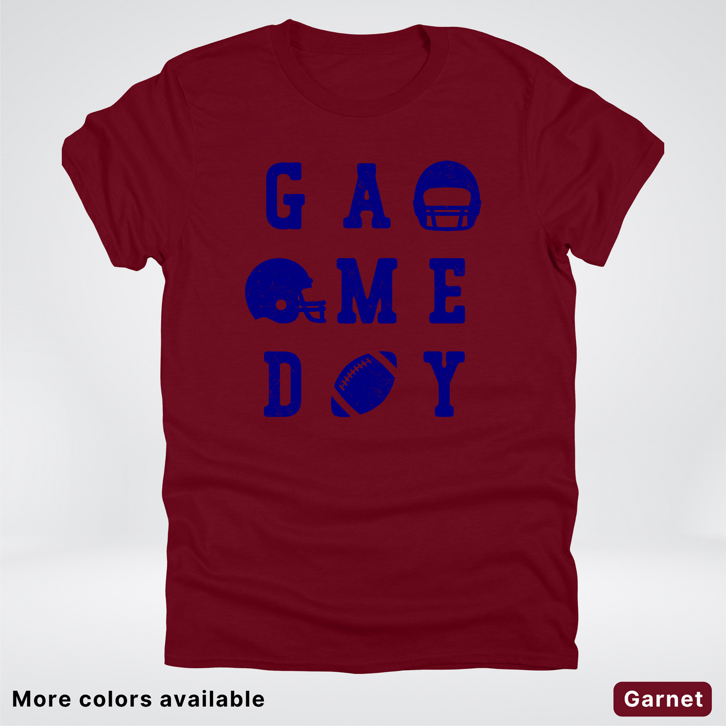 Game Day Football 3 x 3 - Navy Design - T-Shirt
