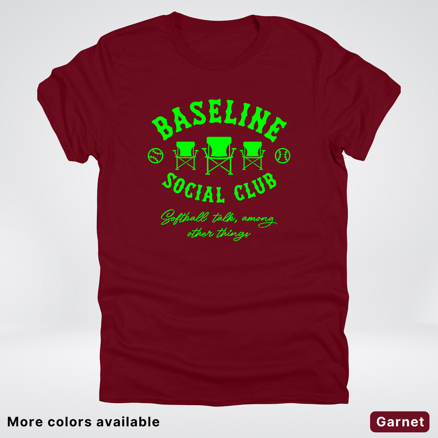 Baseline Social Club Softball – Green Design - T-Shirt