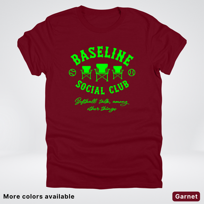 Baseline Social Club Softball – Green Design - T-Shirt