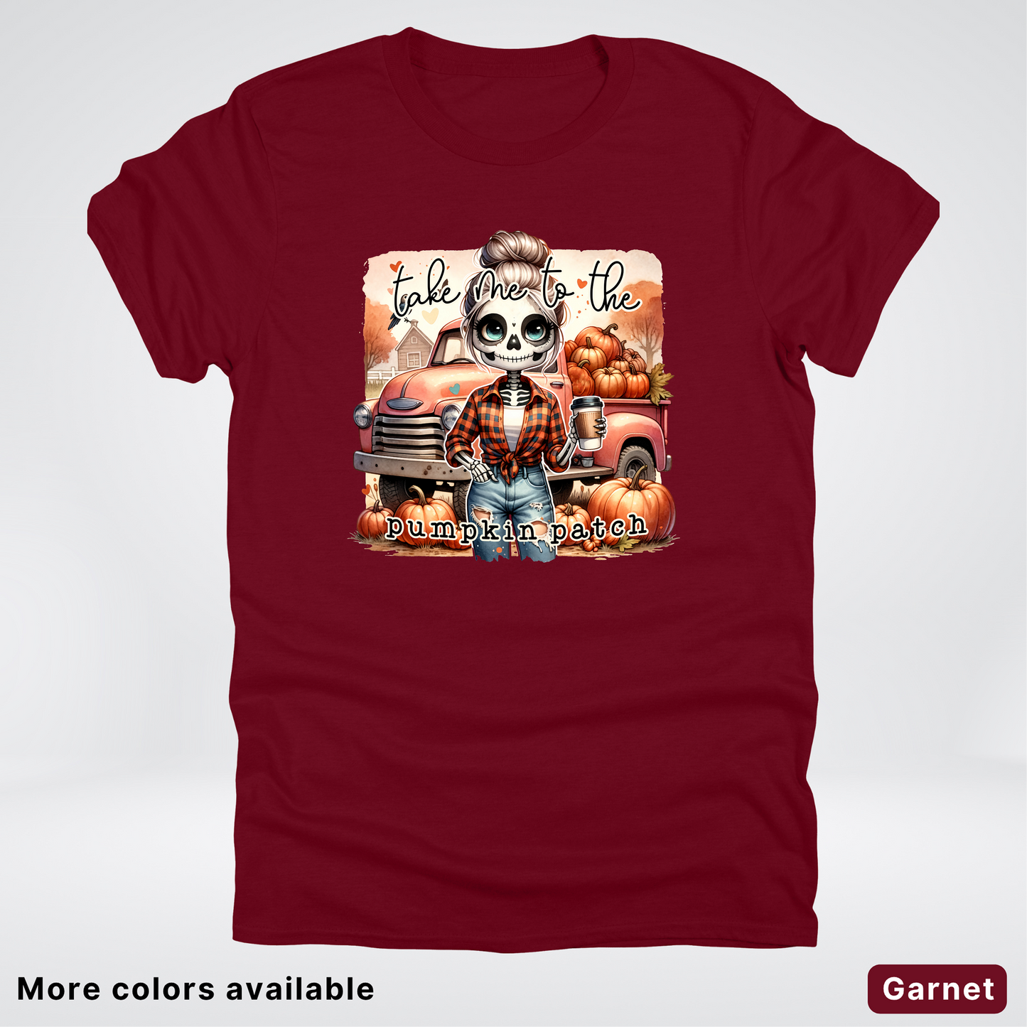 Take Me To The Pumpkin Patch Skeleton -T-Shirt