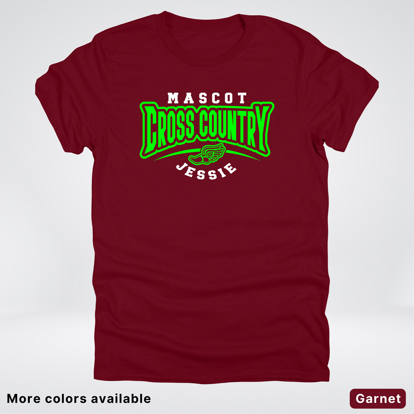 Custom Mascot & Name – Green Design – Cross Country 09 - T-Shirt