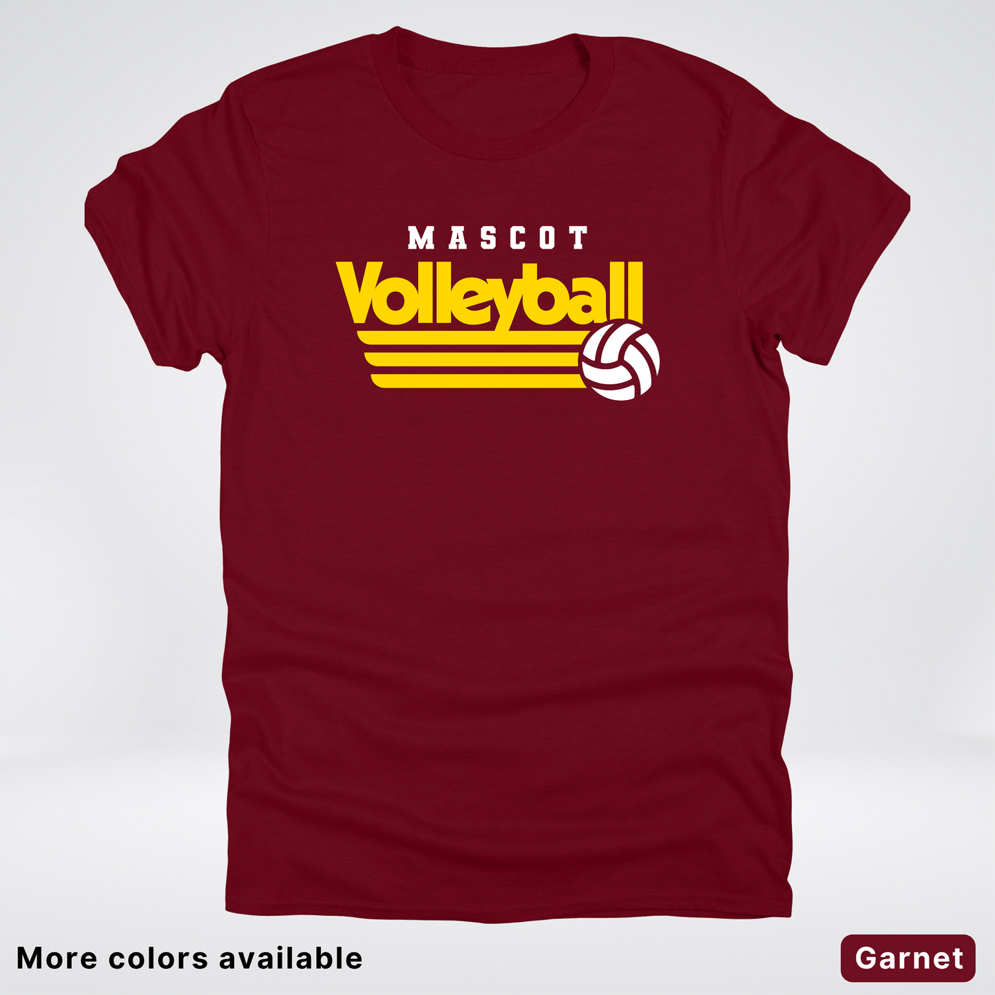 Custom Mascot - Gold - Volleyball Design 52 - T-Shirt