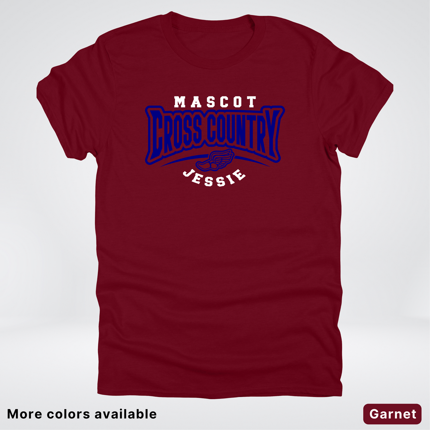 Custom Mascot & Name – Navy Design – Cross Country 10 - T-Shirt