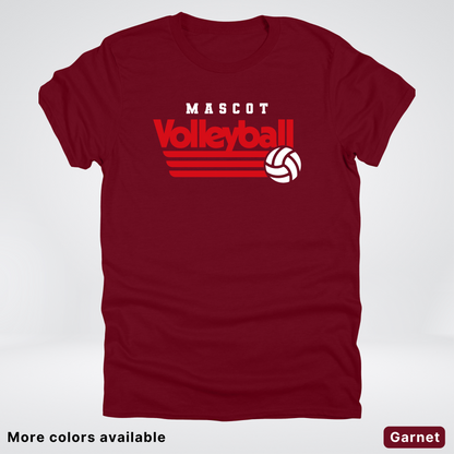 Custom Mascot - Red - Volleyball Design 53 - T-Shirt