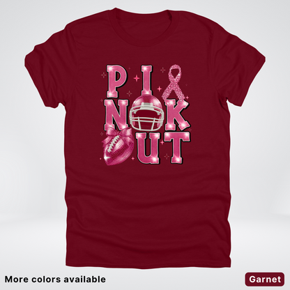 Pink Out Football Coquette Glitter Helmet 02 T-Shirt