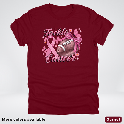 Tackle Cancer Coquette 02 Football T-Shirt