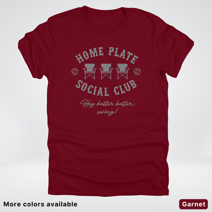 Home Plate Social Club – Gray Design - T-Shirt