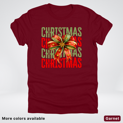 Christmas Star Bow - T-Shirt
