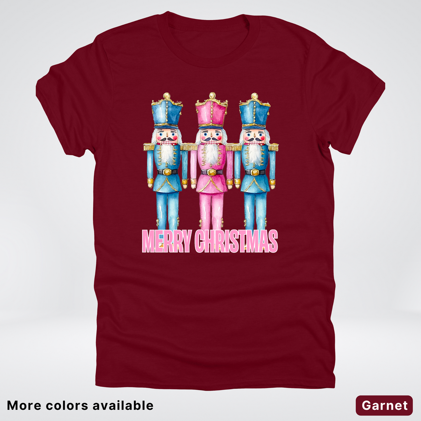 Merry Christmas Pastel Nutcrackers - T-Shirt