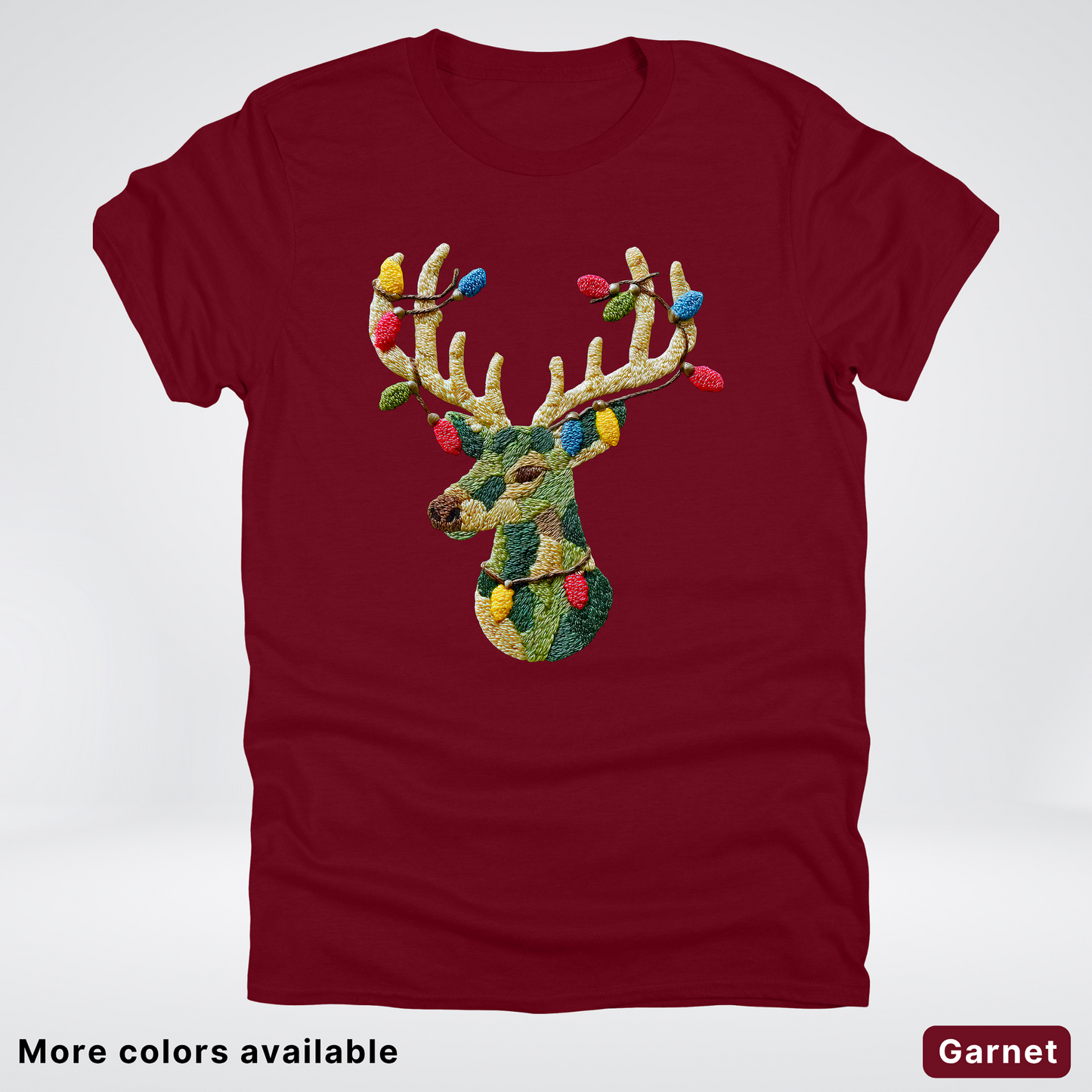Festive Light-Up Reindeer Hook Yard Faux - T-Shirt
