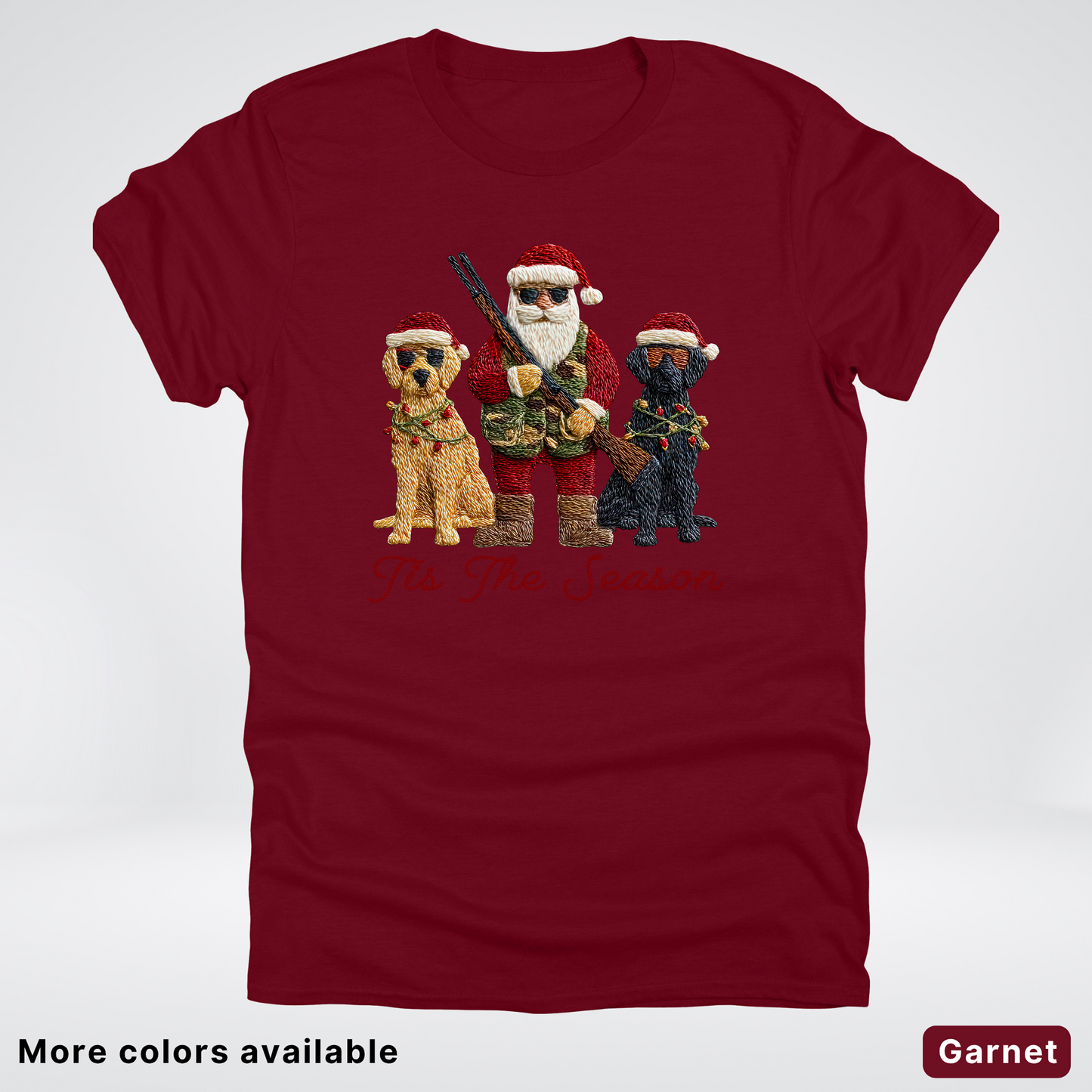 Tis The Season Hunting Santa Hook Yard Faux - T-Shirt