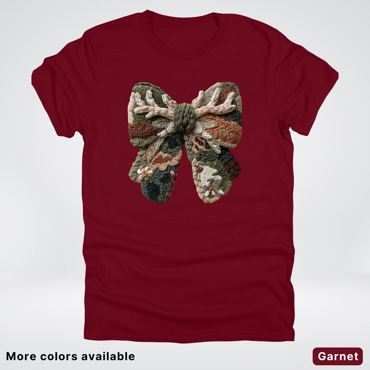 Woodland Winter Bow Hook Yard Faux - T-Shirt