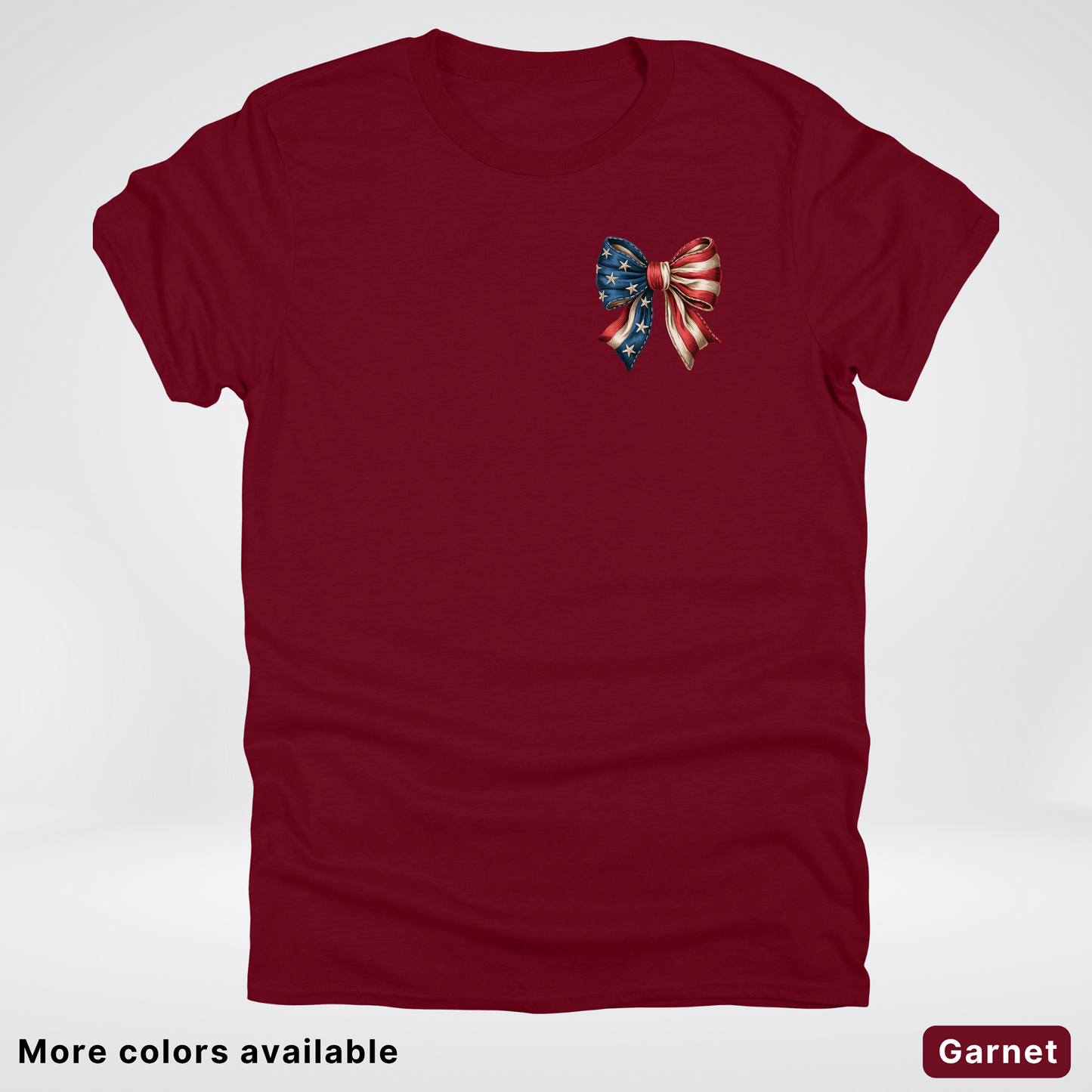 USA Flag Coquette Bow - 4th Of July Design 02 T-Shirt