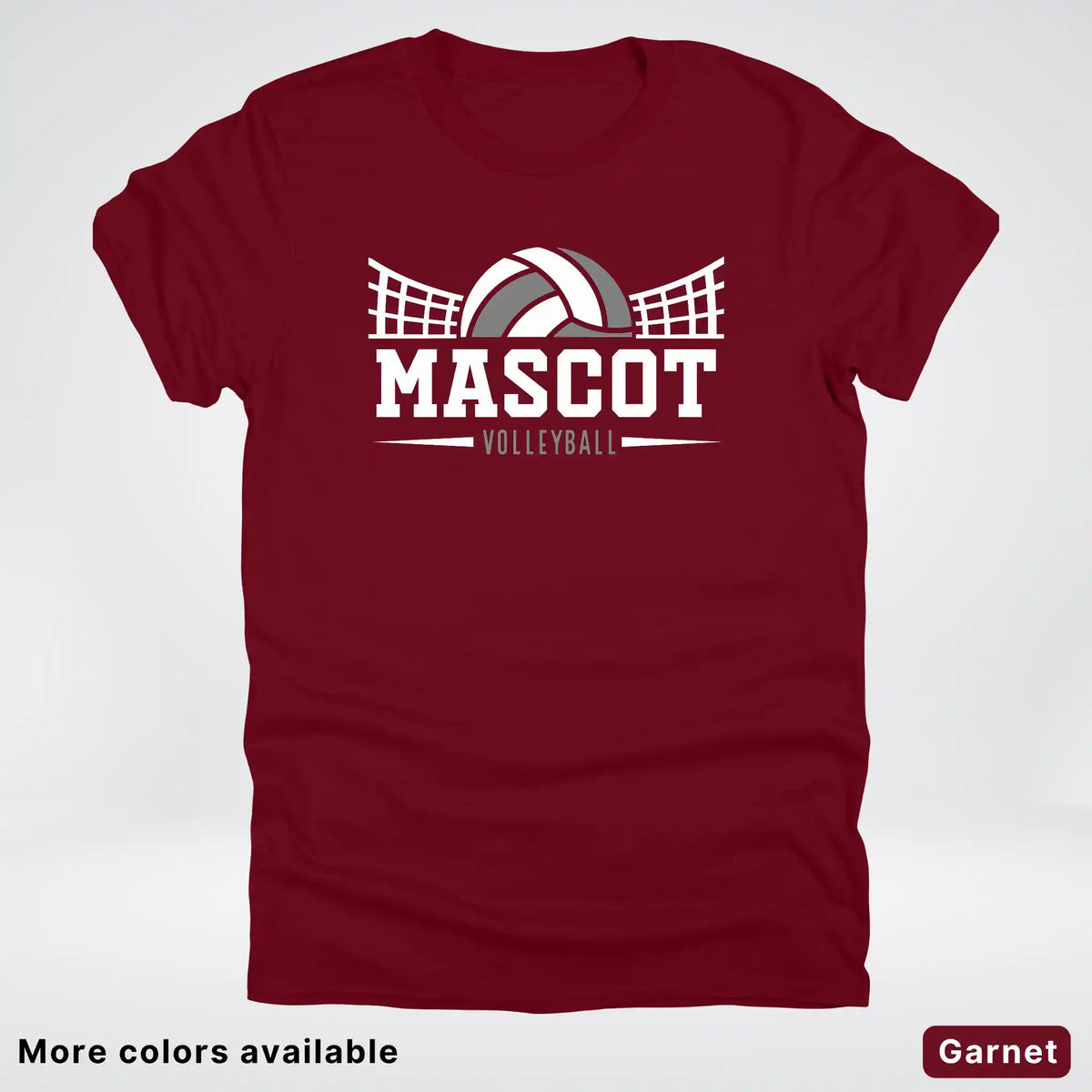 Volleyball Mom Game Day Tee – Custom Mascot Name Shirt | Gray Design 26