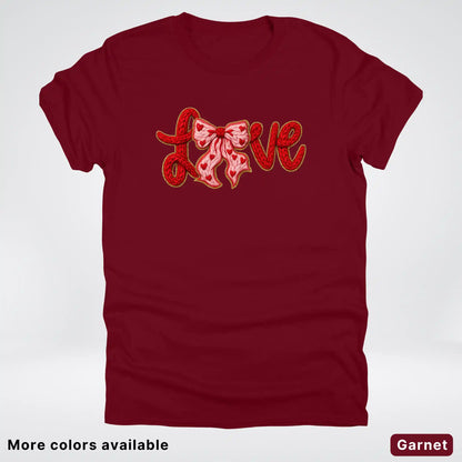 Love Bow Hook Yard Faux - T-Shirt