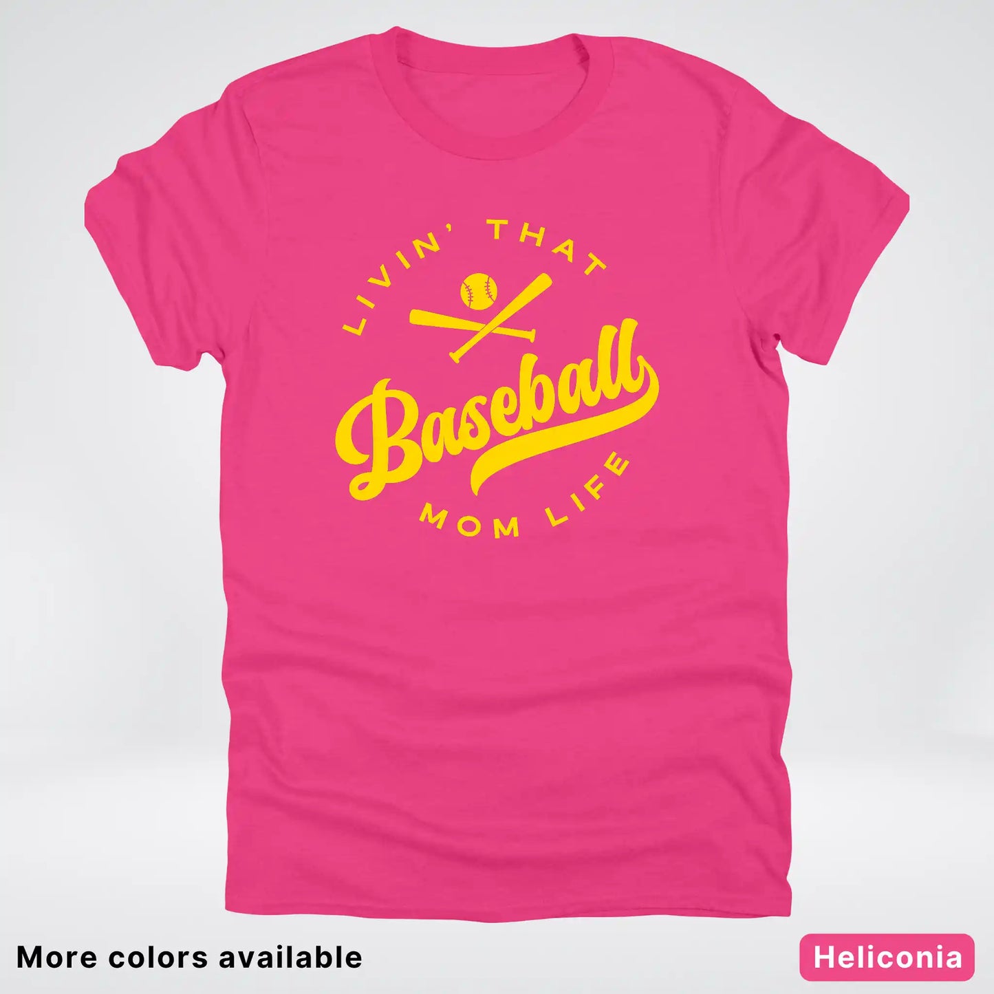 Livin' That Baseball Mom Life - Gold Design - T-Shirt