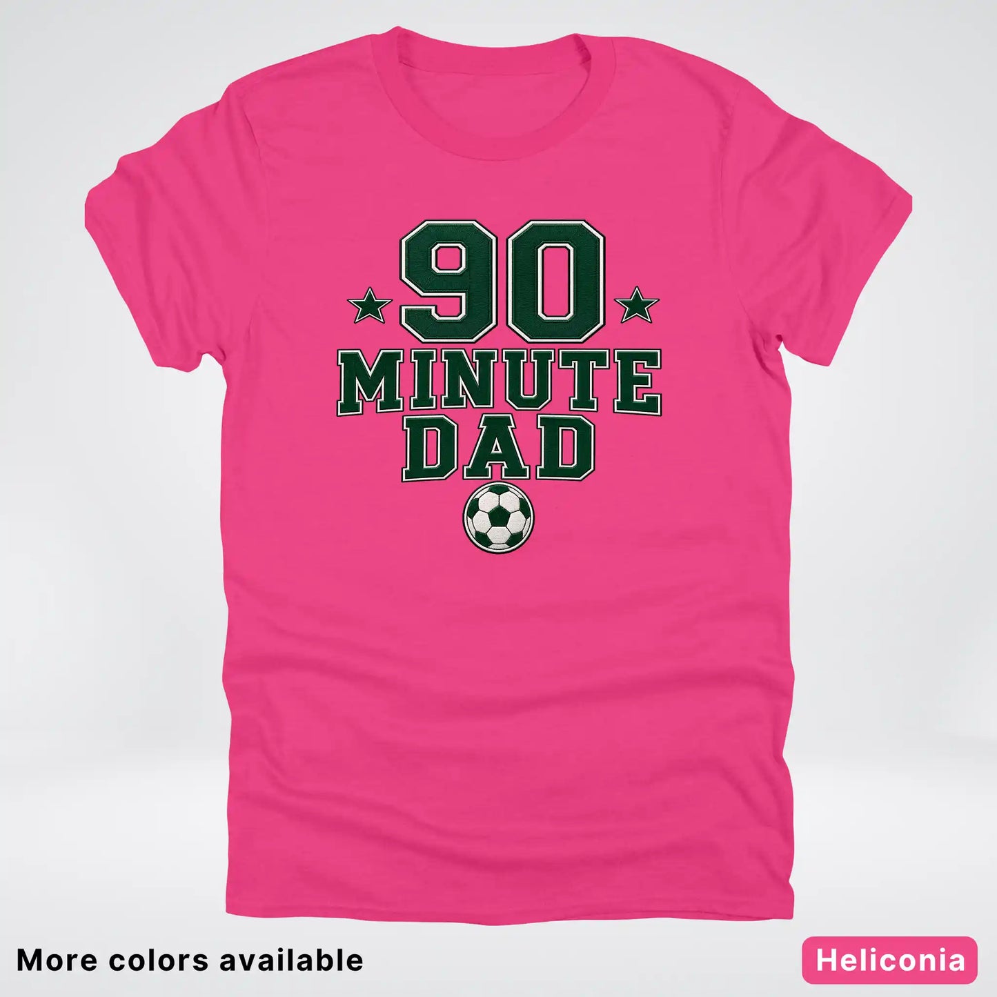 90 Minute Dad – Faux Embroidery Soccer Dad – T-Shirt