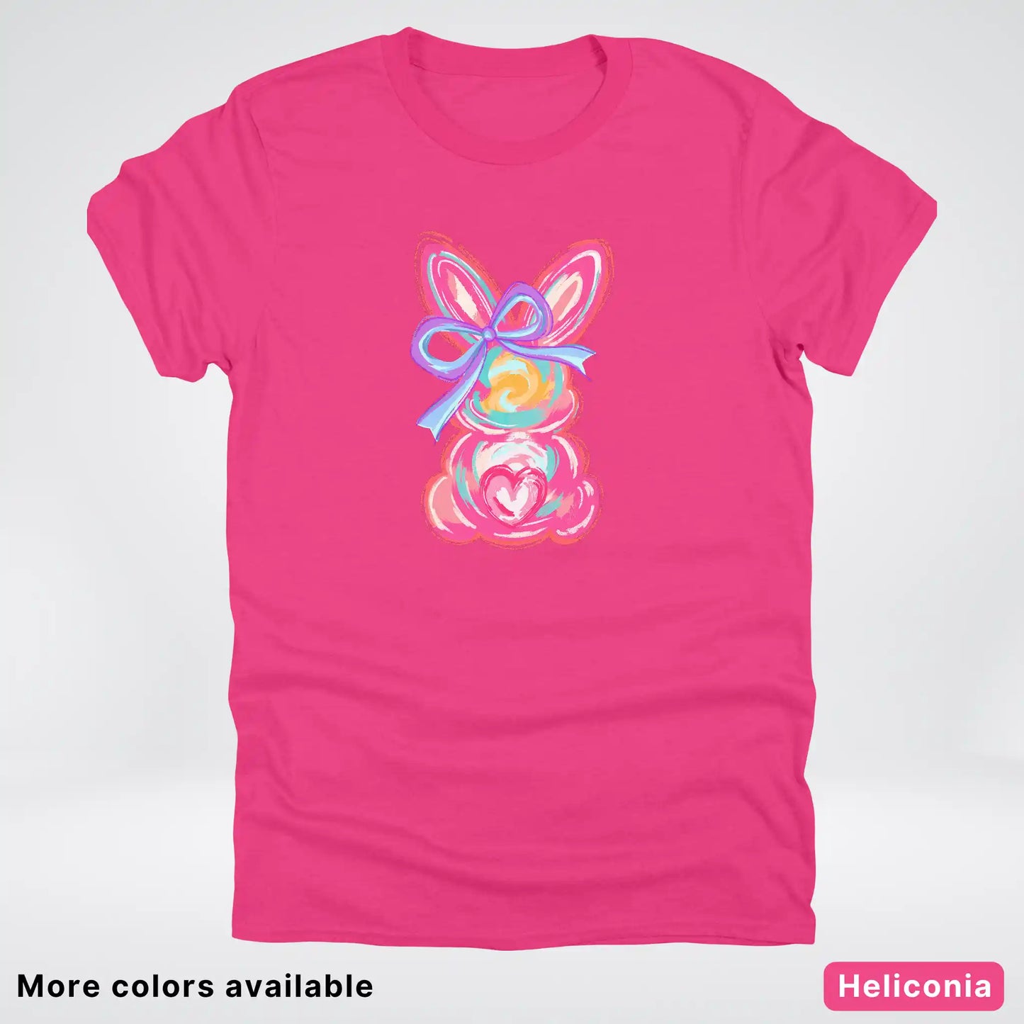 Coquette Easter Bunny – Pastel Bow Bunny Spring Graphic - T-Shirt