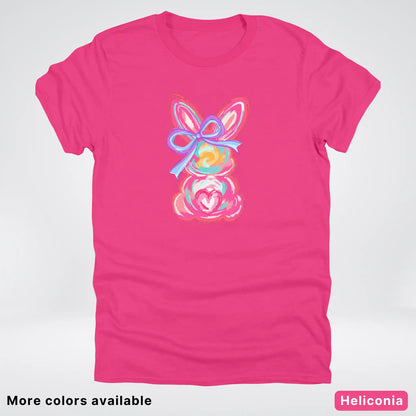 Coquette Easter Bunny – Pastel Bow Bunny Spring Graphic - T-Shirt