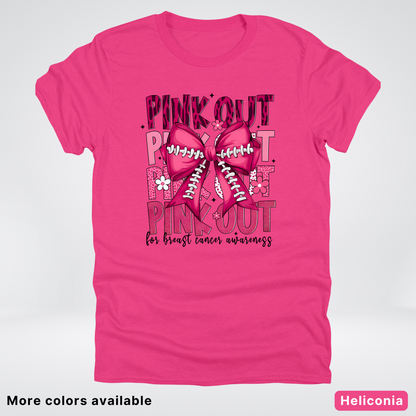 Coquette Football Laced Pink Out - T-Shirt